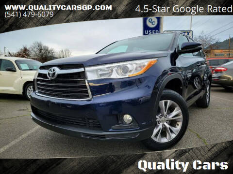 2014 Toyota Highlander for sale at Quality Cars in Grants Pass OR