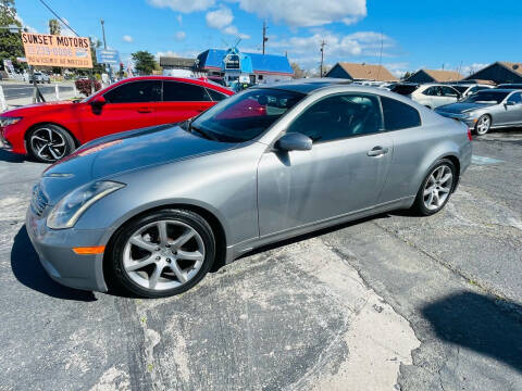 2003 Infiniti G35 for sale at Sunset Motors in Manteca CA