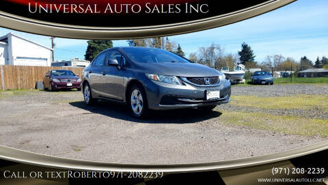 2013 Honda Civic for sale at Universal Auto Sales Inc in Salem OR