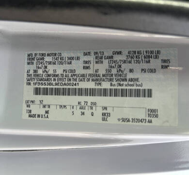 2014 Ford E-Series E-350 SD XL