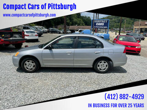 2002 Honda Civic for sale at Compact Cars of Pittsburgh in Pittsburgh PA