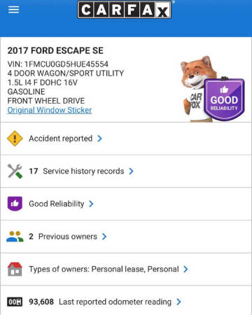 2017 Ford Escape SE
