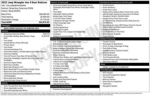 2023 Jeep Wrangler Rubicon 4xe