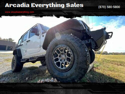 2012 Jeep Wrangler Unlimited for sale at Arcadia Everything Sales in Mountain Home AR