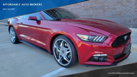 2017 Ford Mustang for sale at AFFORDABLE AUTO BROKERS in Keller TX