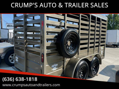 2023 GoodGuys 14’ Livestock Trailer Beige for sale at CRUMP'S AUTO & TRAILER SALES in Crystal City MO