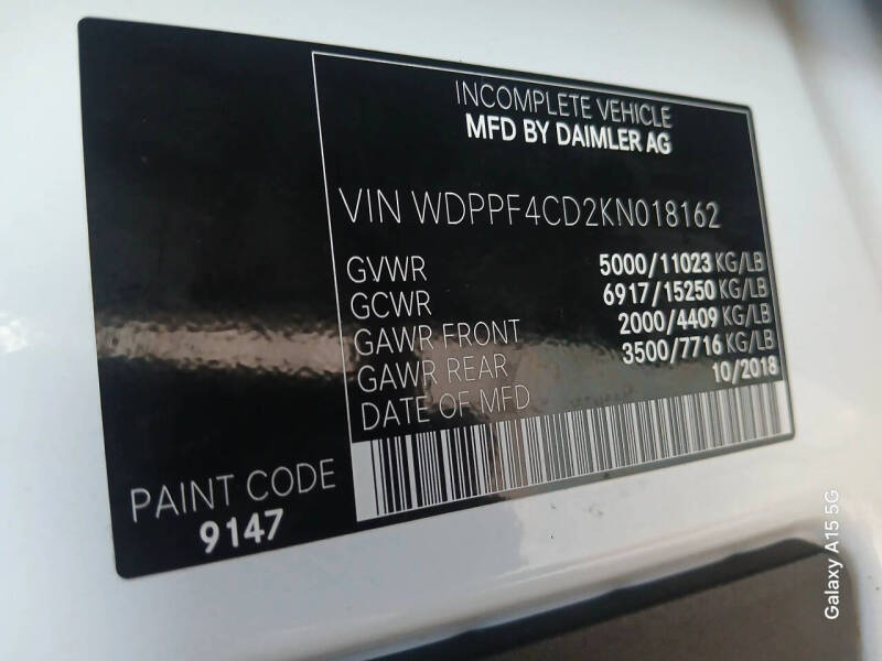 2019 Freightliner Sprinter