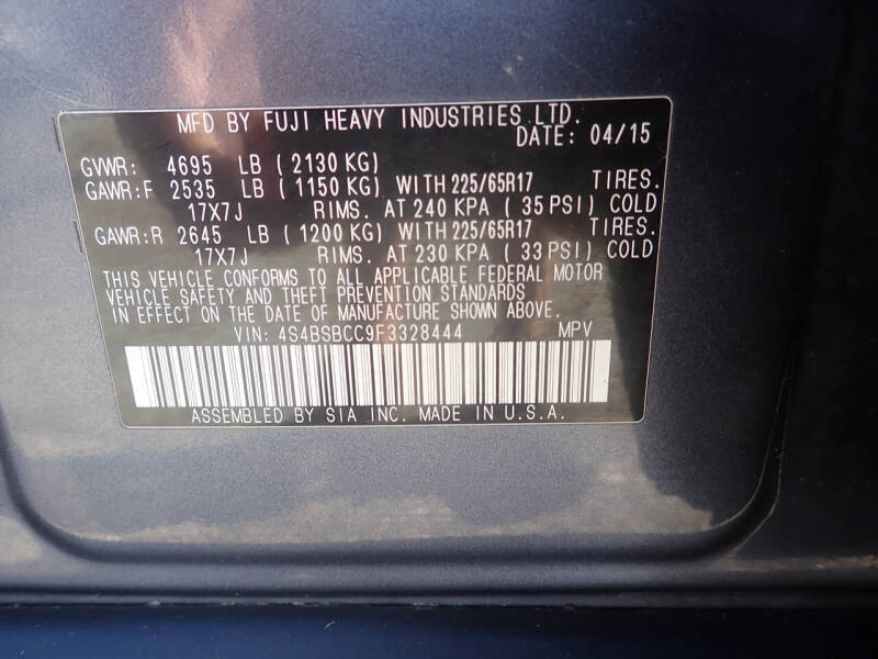 2015 Subaru Outback 2.5i Premium