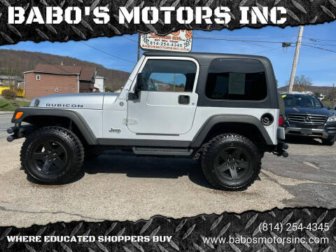 Jeep Wrangler For Sale in Johnstown, PA - BABO'S MOTORS INC