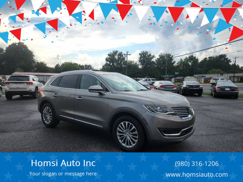 2017 Lincoln MKX for sale at Homsi Auto Inc in Kannapolis NC