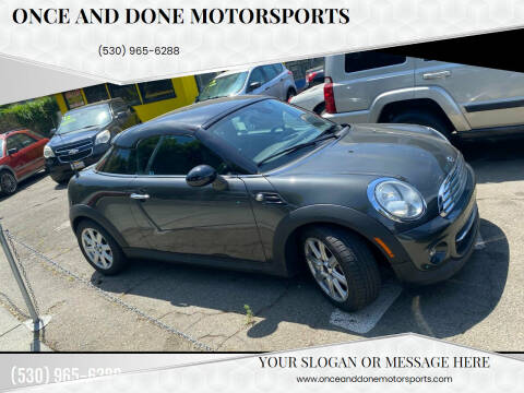 2014 MINI Coupe for sale at Once and Done Motorsports in Chico CA