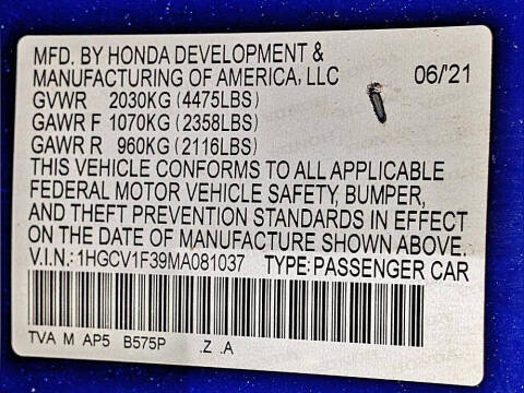 2021 Honda Accord Sport