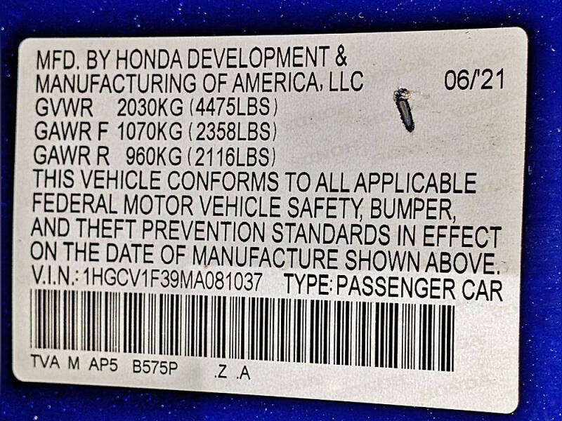 2021 Honda Accord Sport