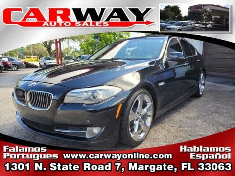 2013 BMW 5 Series for sale at CARWAY Auto Sales in Margate FL