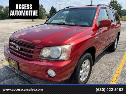 2002 Toyota Highlander for sale at ACCESS AUTOMOTIVE in Bensenville IL