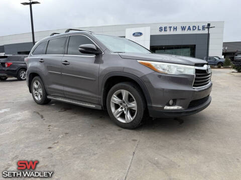 2016 Toyota Highlander for sale at Seth Wadley Chevy Perry in Perry OK