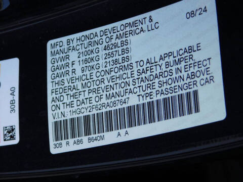 2024 Honda Accord Hybrid EX-L