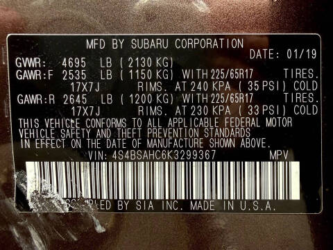 2019 Subaru Outback 2.5i Premium