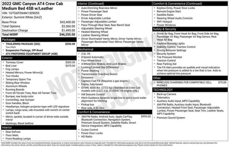 2022 GMC Canyon