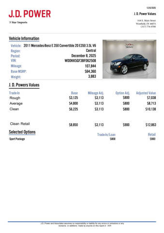 2011 Mercedes-Benz E-Class E 350