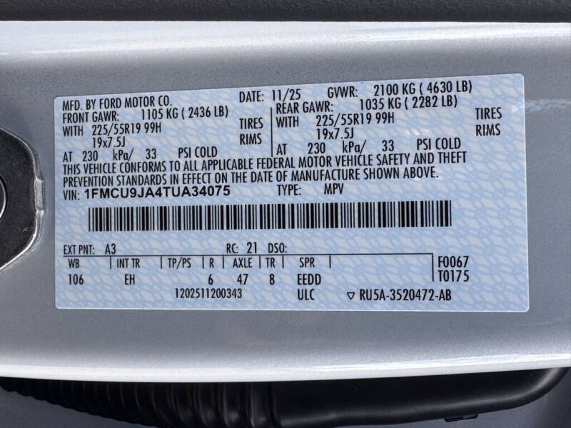 2026 Ford Escape Platinum