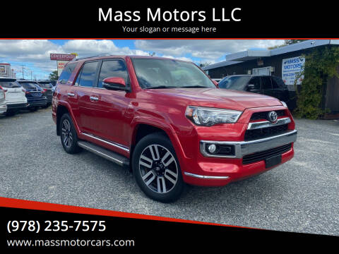 2016 Toyota 4Runner for sale at Mass Motors LLC in Worcester MA