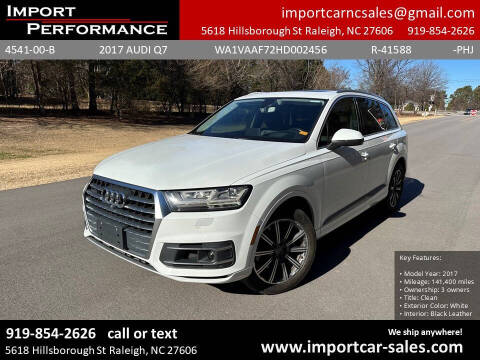 2017 Audi Q7 for sale at Import Performance Sales in Raleigh NC