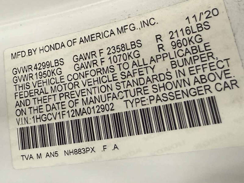 2021 Honda Accord LX