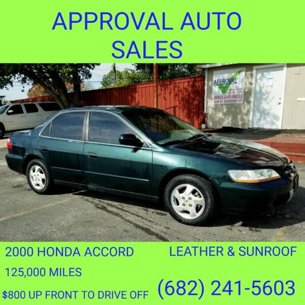 2000 Honda Accord for sale at APPROVAL AUTO SALES in Mansfield TX