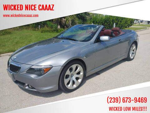 2007 BMW 6 Series for sale at WICKED NICE CAAAZ in Cape Coral FL