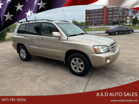 2007 Toyota Highlander for sale at A & D Auto Sales in Joplin MO