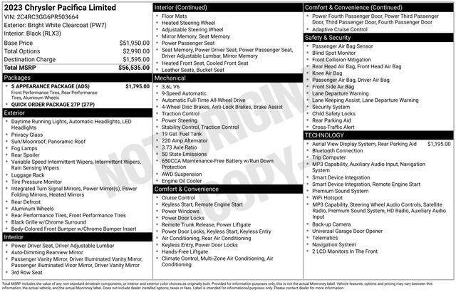 2023 Chrysler Pacifica Limited