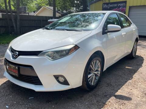 2015 Toyota Corolla for sale at M & J Motor Sports in New Caney TX