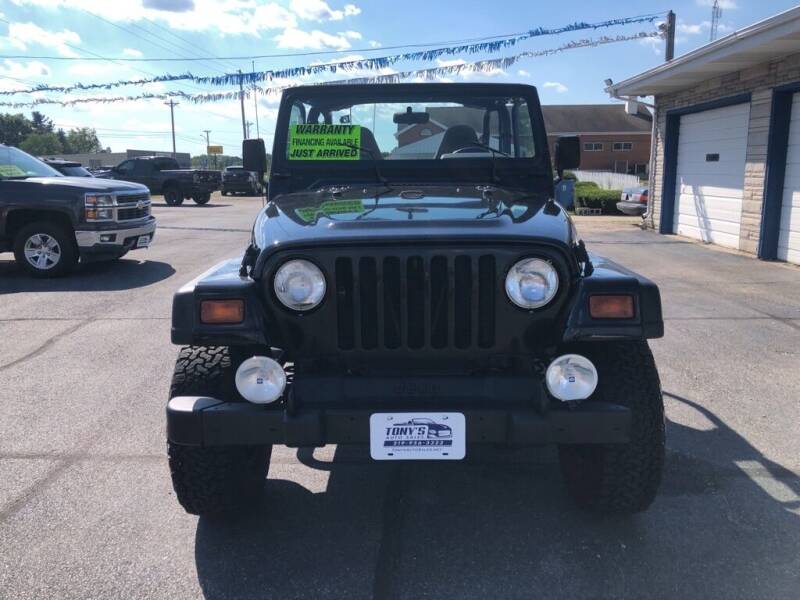 1998 Jeep Wrangler for sale at Tonys Auto Sales Inc in Wheatfield IN