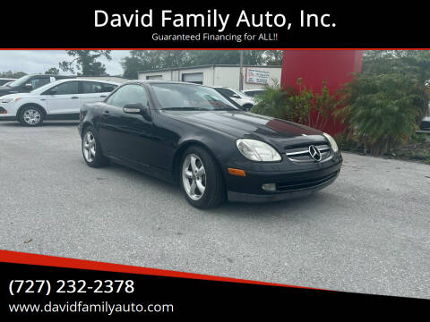 2002 Mercedes-Benz SLK for sale at David Family Auto, Inc. in New Port Richey FL