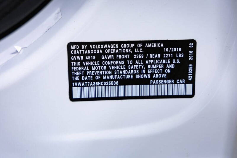 2017 Volkswagen Passat 1.8T S