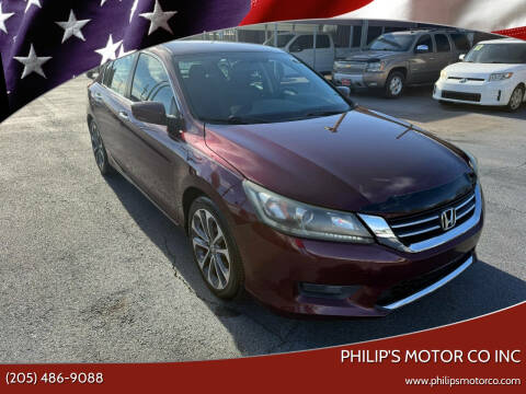 2015 Honda Accord for sale at PHILIP'S MOTOR CO INC in Haleyville AL