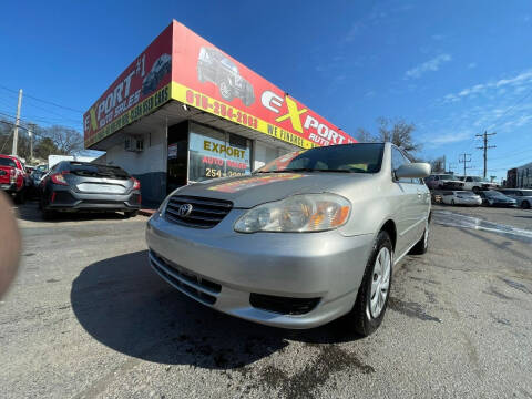 2003 Toyota Corolla for sale at EXPORT AUTO SALES, INC. in Nashville TN
