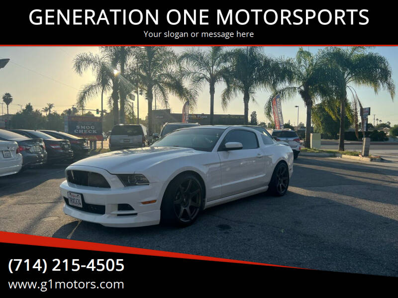 2013 Ford Mustang for sale at GENERATION ONE MOTORSPORTS in La Habra CA