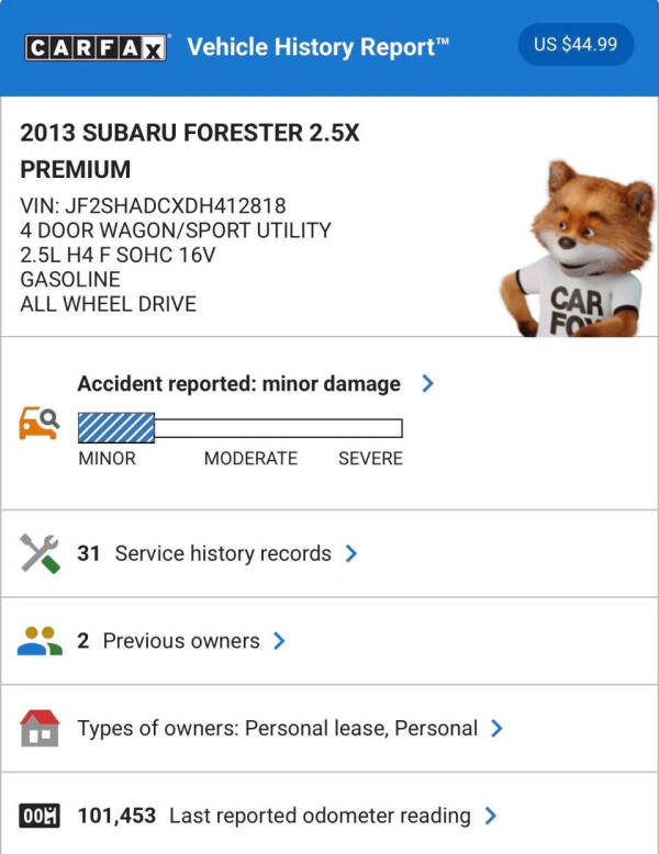 2013 Subaru Forester 2.5X Premium