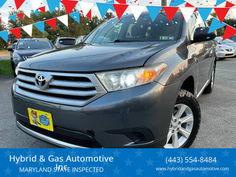 2013 Toyota Highlander for sale at Hybrid & Gas Automotive Inc in Aberdeen MD