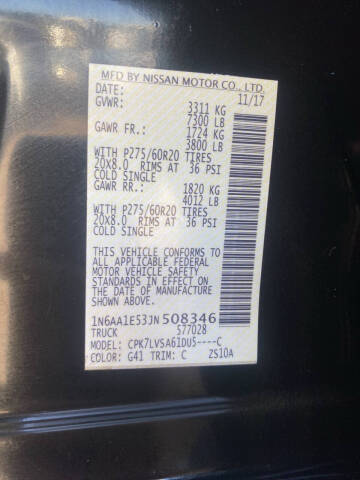 2018 Nissan Titan SL