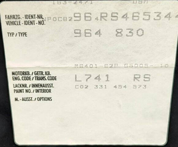 1994 Porsche 911 Carrera Speedster