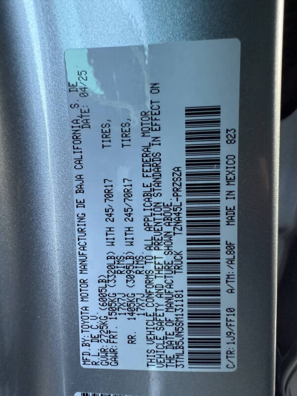 2025 Toyota Tacoma SR5