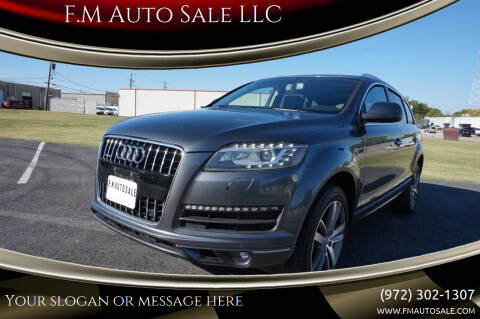 2013 Audi Q7 for sale at F.M Auto Sale LLC in Dallas TX