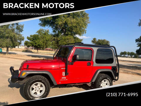 2005 Jeep Wrangler for sale at BRACKEN MOTORS in San Antonio TX