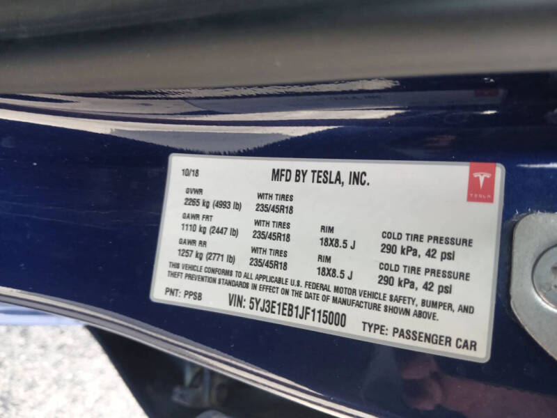 2018 Tesla Model 3 Long Range
