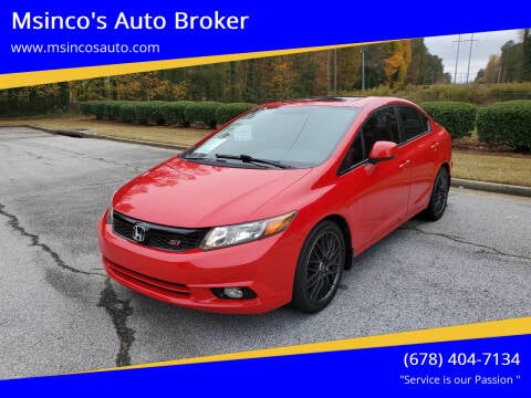 2012 Honda Civic for sale at Msinco's Auto Broker in Snellville GA
