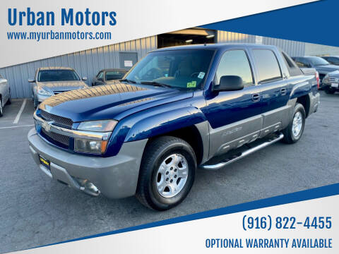 2002 Chevrolet Avalanche for sale at Urban Motors in Sacramento CA