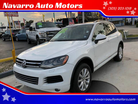 2012 Volkswagen Touareg for sale at Navarro Auto Motors in Hialeah FL